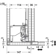 Wooden pivot sliding doors, Häfele Slido F-Park72 60B, set