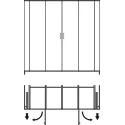 Wooden pivot sliding doors, Häfele Slido F-Park72 60B, set