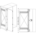 Wooden pivot sliding doors, Häfele Slido F-Park72 60B, set