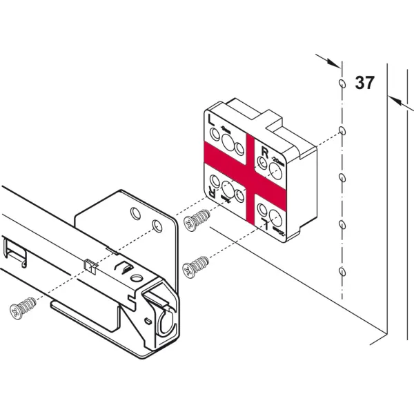 Spacer, For Häfele Matrix Box P internal drawer and internal pull out