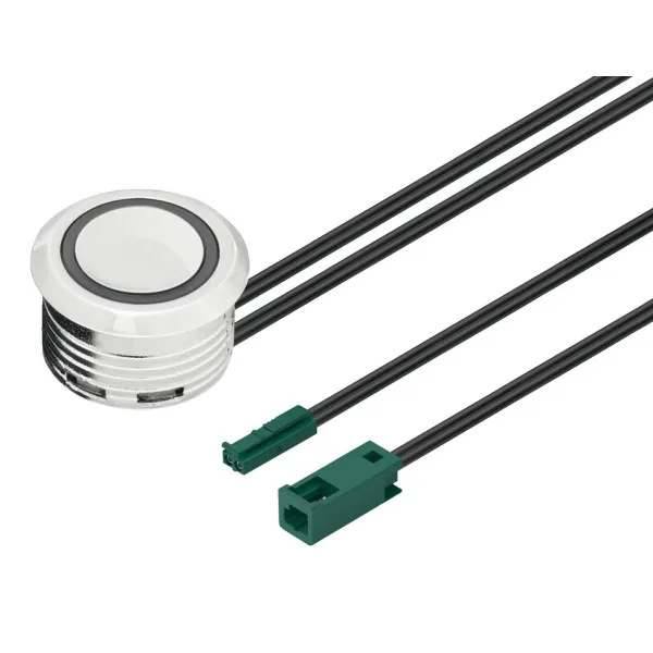 Jungiklis sensorinis su šviesos reguliavimu In-Line Loox5, Ø17mm, 24V, 2m, chromas