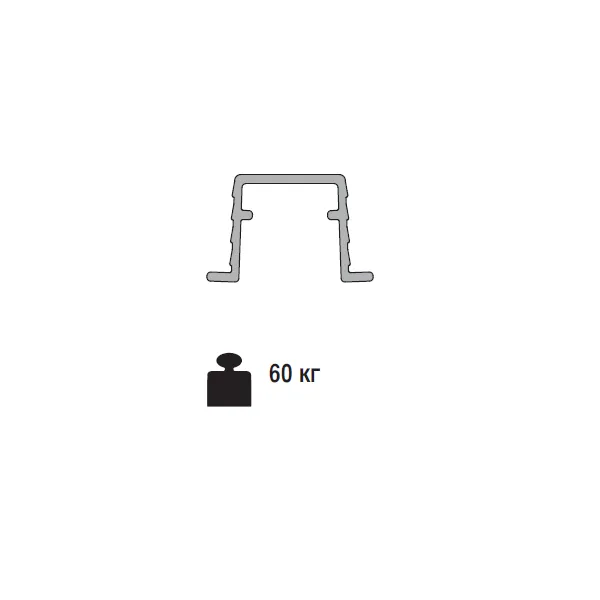 Profile upper aluminum L4000mm