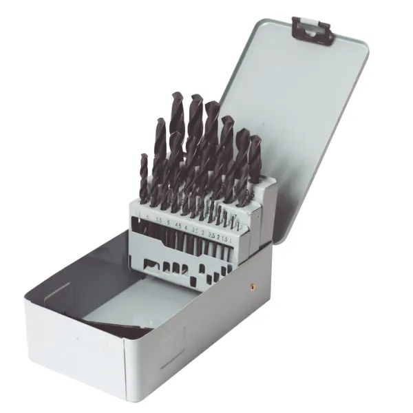 Twist drill bit set, HSS, 25-piece, DIN 338