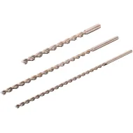 Horizontal slot twist drill bit set for wood, HSS, 3-piece, With centering tip