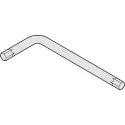 Hex key, L-shaped, steel galvanized