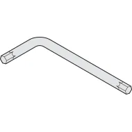 Hex key, L-shaped, steel galvanized