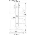 Sliding door fitting, Häfele Slido D-Line42 100S, set with running track