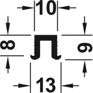 Single guide track, bottom