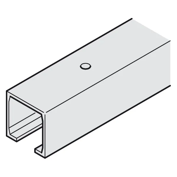 Single running track, top, for screw fixing
