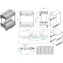 CARGO basket W300mm with soft close, titanium