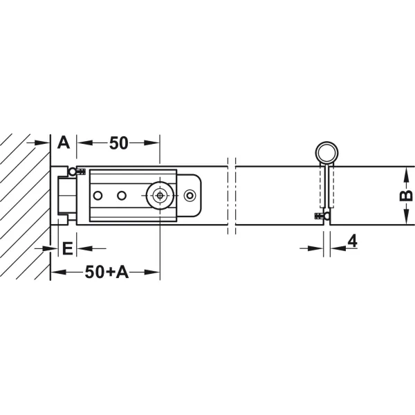 SDS Slido W-Fold32 100-T KPL be apatinio bėgelio sien.