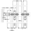 SDS Slido W-Fold32 100-T KPL be apatinio bėgelio sien.