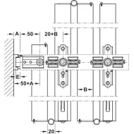 SDS Slido W-Fold32 100-T KPL be apatinio bėgelio sien.
