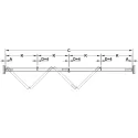 SDS Slido W-Fold32 100-T KPL be apatinio bėgelio sien.