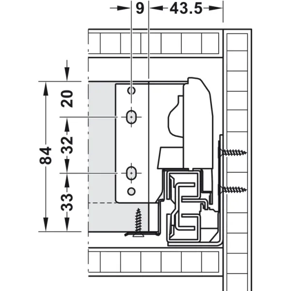 Stalčių šonai MX BOX S H84mm, L550mm, 35kg SF antracitas