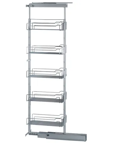 Larder unit pull-out DISPENSA W300mm H1900-2300mm, steel, installation behind fronts