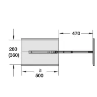 Larder unit pull-out, steel, installation behind fronts, baskets