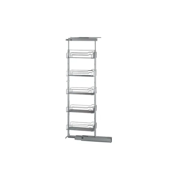 Larder unit pull-out, steel, installation behind fronts, baskets
