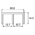 Upper profile 2010 aluminum L2000mm