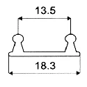 Bottom profile 2010 aluminum L3000mm