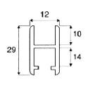 Profile for glass 2010 aluminum L2000mm