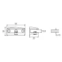 Shelf support 8-10mm chrome