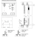 Sliding door system set for 25kg doors