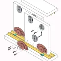 Stumdomų durų sistema komplektas 40kg durelėms