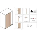 Sliding door system set for 40kg doors