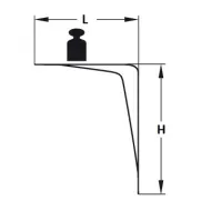Shelf bracket ARENA 170x120mm 10kg aluminum