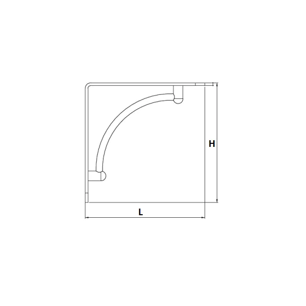 Laikiklis lentynai DANNI 230x180mm, 25kg aliuminis