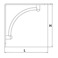 Laikiklis lentynai DANNI 230x180mm, 25kg aliuminis