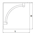 Laikiklis lentynai DANNI 230x180mm, 25kg juoda