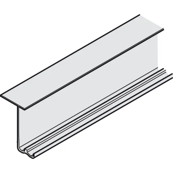 Bėgelis aliuminis, anoduotas 50VF sistemai L2500mm, viršutinis