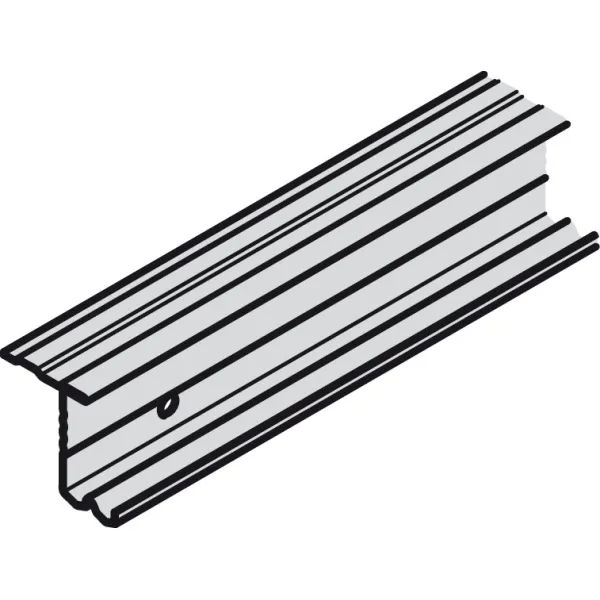 Bėgelis aliuminis, anoduotas 50VF sistemai L3500mm, viršutinis