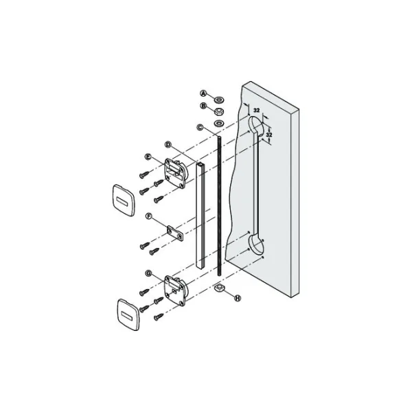 Even truss for wardrobe door L2320mm