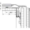 Soft and self closing mechanism set, Smuso up to door weight max. 50kg