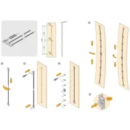 Even truss for wardrobe door L2290mm