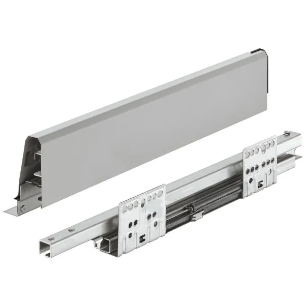 Drawer side runner system, Häfele Matrix Box S35, drawer side height L84mm, load bearing capacity 35kg