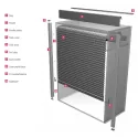 Set of blinds C3 500x1500mm stainless steel