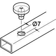 Glass shelf support