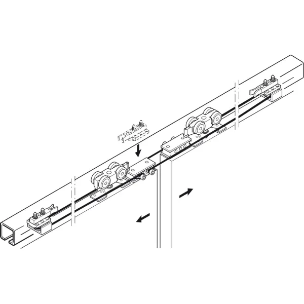 Sliding door fitting