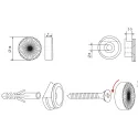 Laikiklis veidrodžiui Ø18mm, 2-5mm, chromas