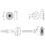 Mirror holder Ø18mm 2-5mm chrome