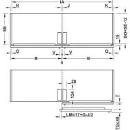 Sliding door fitting, Finetta F-Flush51 10A, set