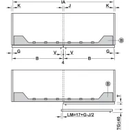 Sliding door fitting, Finetta F-Flush51 10A, set