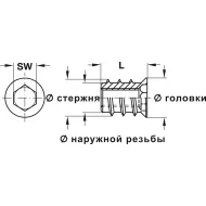 Screw-in sleeve, Steel, with rim