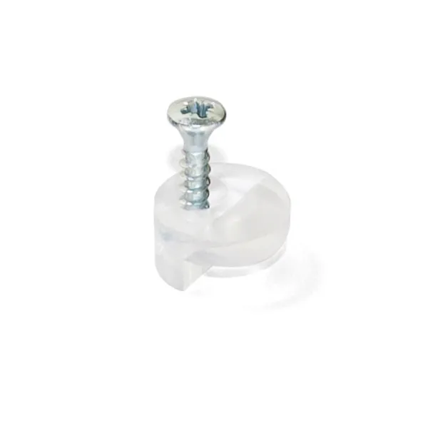 Mirror clip, round, Ø13mm, plastic
