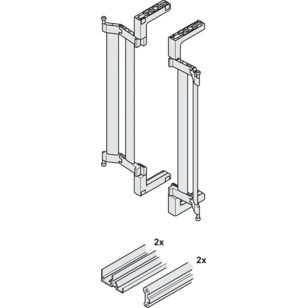 Track set, For wall unit version, Finetta Flatfront S 10 FB