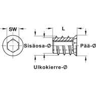Screw-in sleeve, Steel, with rim